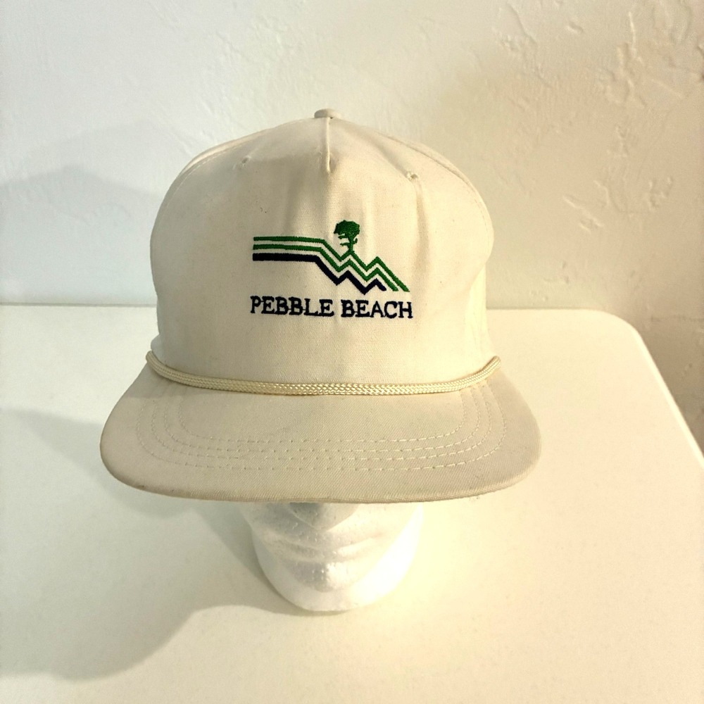 Vtg Pebble Beach Rope Hat Cap Strapback Cali-Fame USA Made Golf Preppy RARE